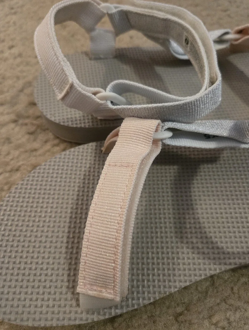Teva Kids Sandals Light Pink and Gray Sz 5